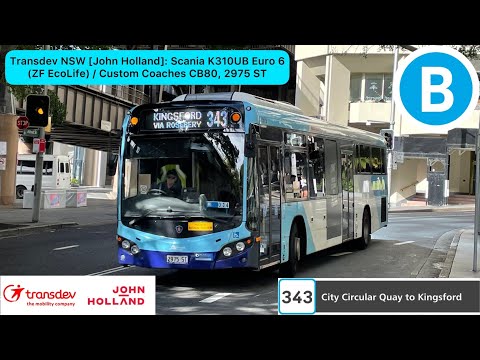 Transdev NSW [John Holland]: Scania K310UB Euro 6 (ZF EcoLife) / Custom Coaches CB80, 2975 ST