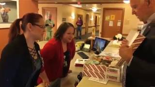 Vice President Joe Biden brings donuts to staff at Agrace HospiceCare