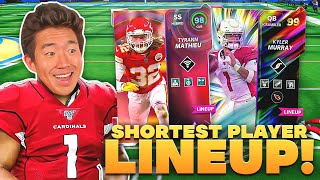 SHORTEST PLAYERS LINEUP! NFL’s Short Kings! Madden 22