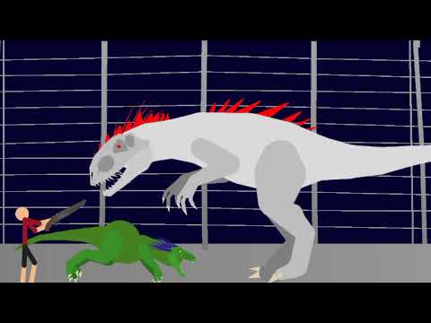 Spino raptor and a human vs lvl 40 Indomius rex