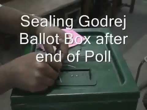Sealing of Godrej Ballot Box after poll, Panchayat Vote Video