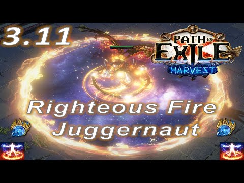 Path of Exile 3.12 - Righteous Fire Juggernaut (Ultra Fast) build - PoE Heist
