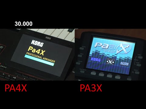 Korg PA4X vs PA3X - BOOT TIME SPEED COMPARISON