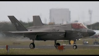 岩国基地アメリカ海兵隊VMFA-242所属のF-35Bライトニング戦闘機4機が厚木基地を離発着 F35Lightning IWAKUNI Atsugi MARINES