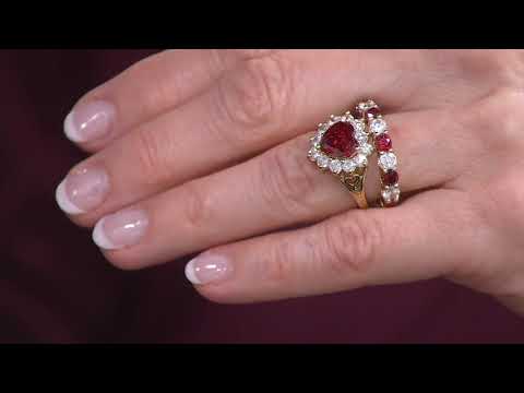 Grace Kelly Collection Simulated Ruby & Diamond Eternity Ring on QVC