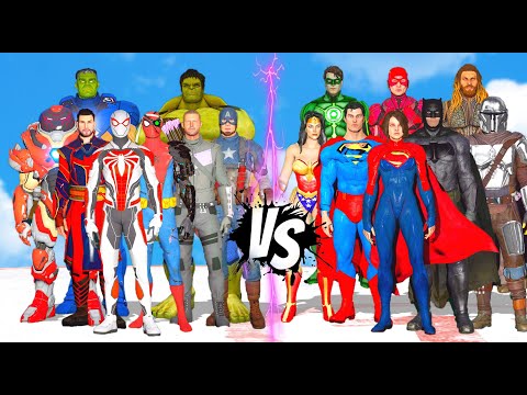 THE AVENGERS MARVEL COMICS VS JUSTICE LEAGUE DC COMICS REMAKE - EPIC BATTLE