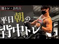 【朝を制す‼️】平日朝の背中トレルーティン〜実況解説付き〜