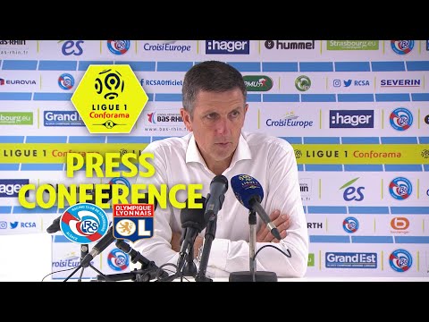 Press Conference RC Strasbourg Alsace - Olympique Lyonnais ( 3-2 )  / 2017-18