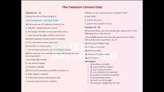 The Frankston Connect Club part 2 IELTS Actual listening (Audio +Transcript)
