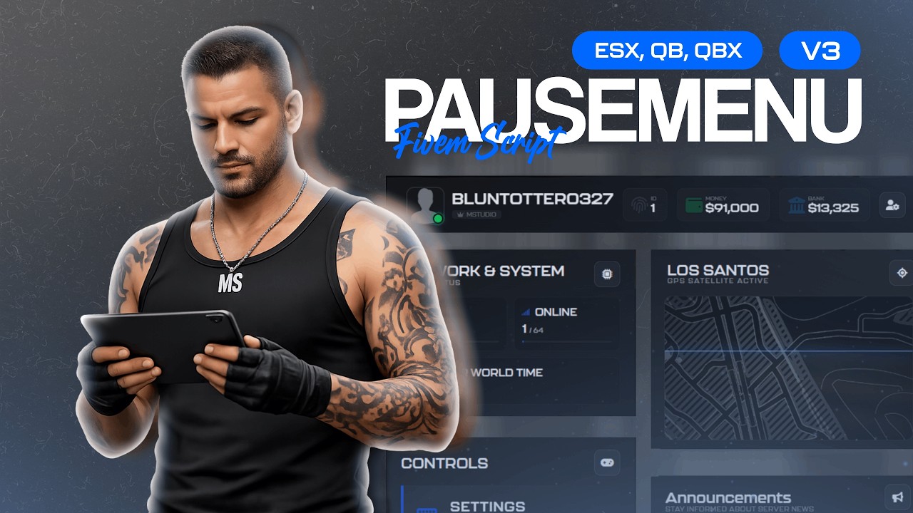 Pausemenu V3 | FiveM Script [ESX, QB, QBX]