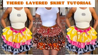 How to Sew a Tiered Layered Skirt (Beginner Friendly) + Affordable Temu Tools! Temu code: ald362945