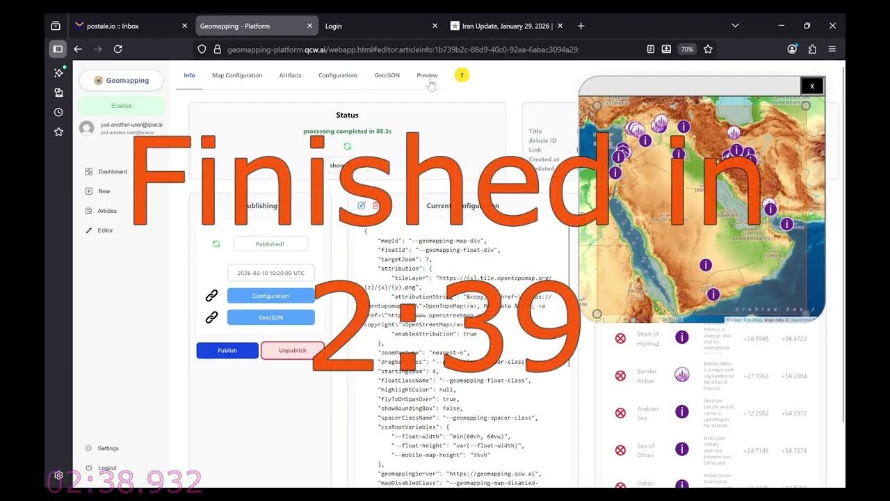 Geomapping demo video