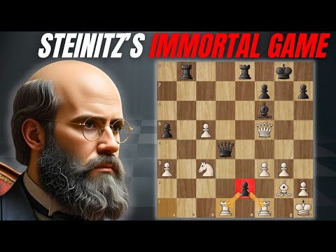 Steinitz's Immortal Game!! | World Championship 1886 (Game 19)