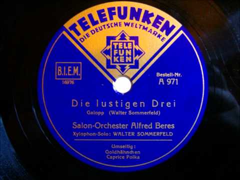 Salonorchester Alfred Beres - Die Lustigen Drei - Xylophonsolo Walter Sommerfeld
