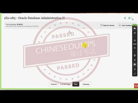 Oracle1Z0-O83-oralcle Database Administration II 1Z0-083