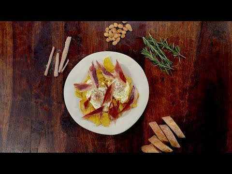 [Easy Recipe] Huevos Estrellados Fried Potatoes,  Eggs And Ibérico Ham