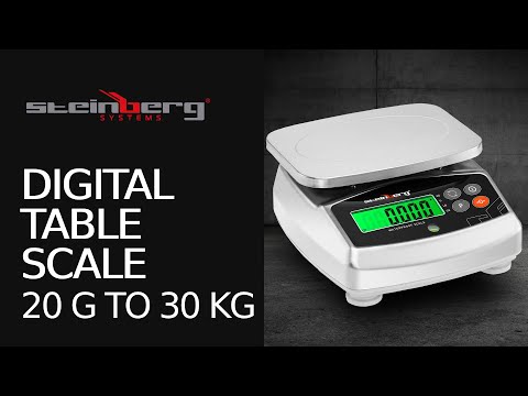 Produktvideo - Digital køkkenvægt - vandtæt - 30 kg / 1 g - 21 x 16 cm - LCD