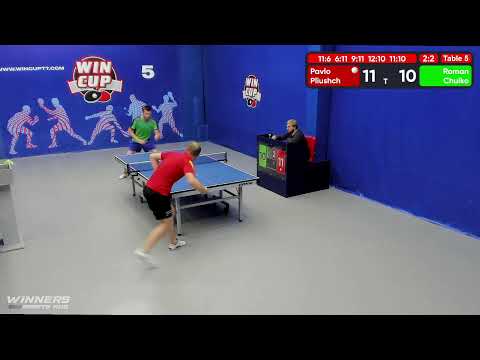 16:00 Плющ Павел 2-3 Чуйко Роман  стол 5  ЮГ-4  19.06.22