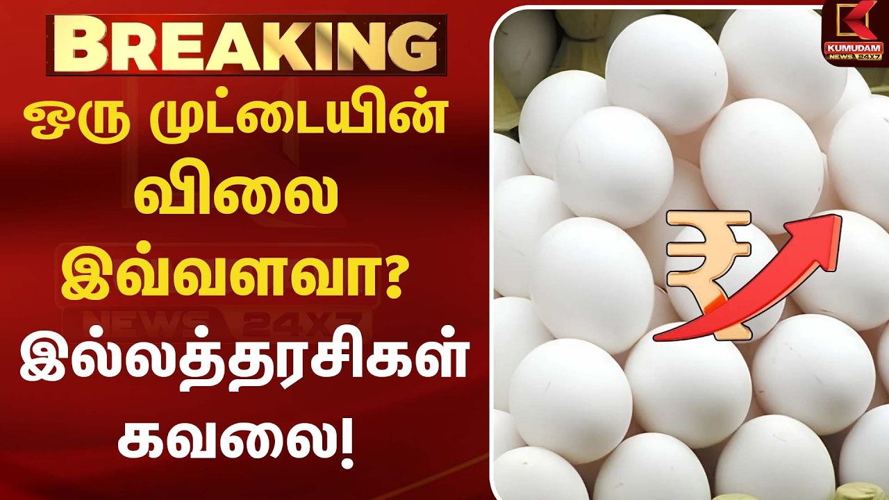 ஒரு முட்டையின் விலை இவ்வளவா? இல்லத்தரசிகள் கவலை! |Egg Rate |Tamil news update | Kumudam News