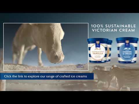 New Blue Ribbon Crafted Ice Creams are made from 100% sustainable Victorian cream