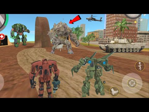 Rope Hero: Vice Town (Transformer Ball Robot Fight Stone Man)Stone Man Explode - Android Gameplay HD