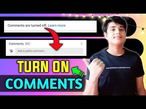 How To Turn On Comments On YouTube..Enable YouTube Comments.(step by step)