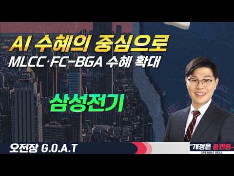 AI 랠리의 다음 타자/기판·부품주가 움직인다/삼성전기 #AI #MLCC #FC-BGA #삼성전기 #오전장특징주 #GOAT #최애 영상 썸네일