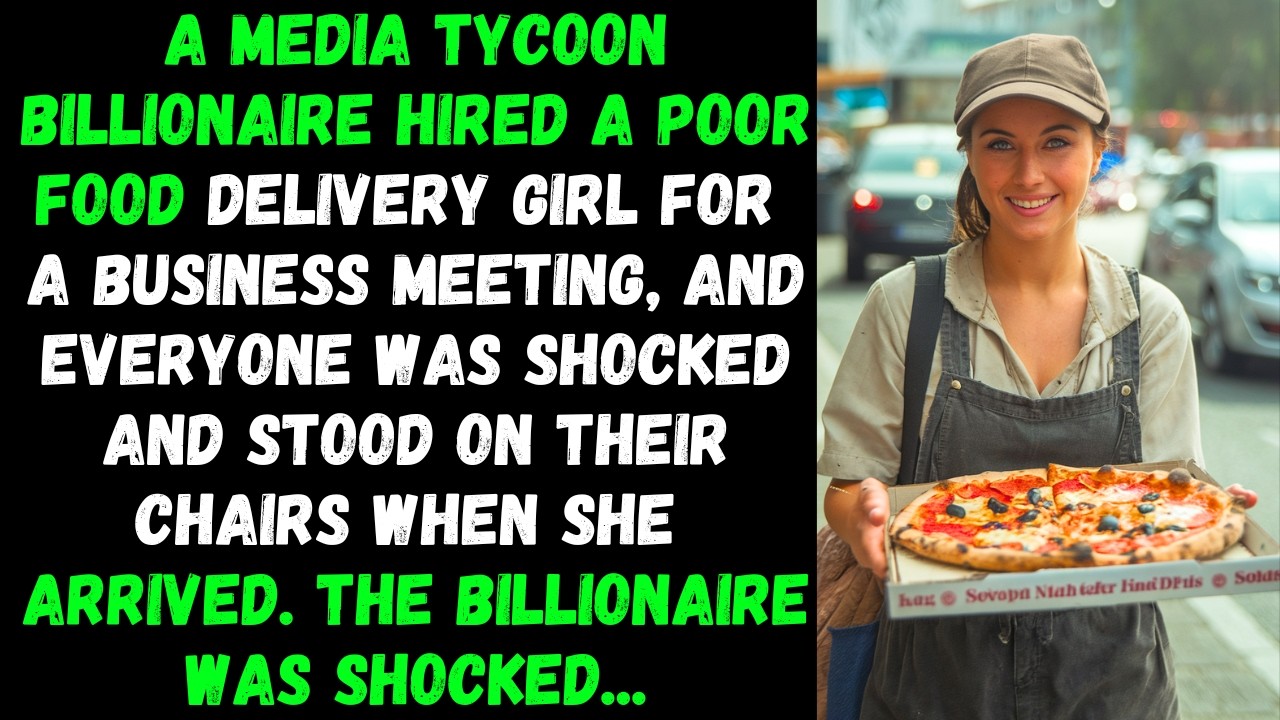 A media tycoon hired a food delivery girl for a business meeting. He was shocked when she spoke..