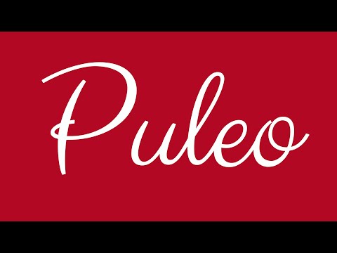 Learn how to Write the Name Puleo Signature Style in Cursive Writing