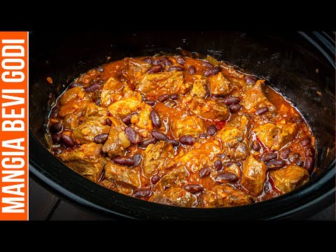 STUFATO DI MAIALE E FAGIOLI ALLA TEXANA IN SLOW COOKER