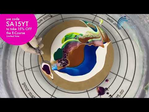 412. Sheleeart - Acrylic Pouring - Acrylic Wave Pour