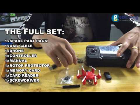 FQ777-126C MINI Spider Drone With 2MP HD Camera Unboxing
