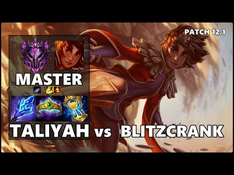 SEASON 12 MASTER Support Gameplay - TALIYAH vs BLITZCRANK Patch 12.1