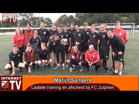 Laatste training en afscheid Marijn Sangers bij FC Zutphen