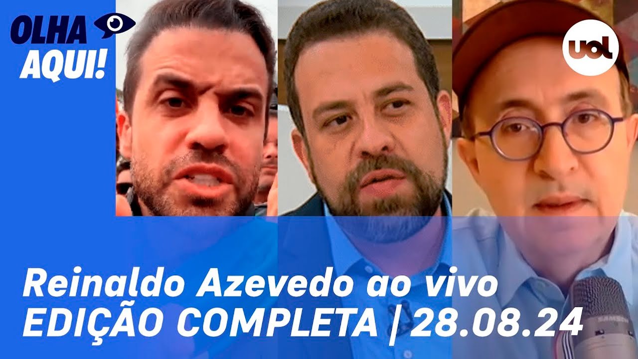 Reinaldo Azevedo ao vivo: Pablo Marçal x Joice, Tarcísio criticado por Carlos; decisão de Moraes e+