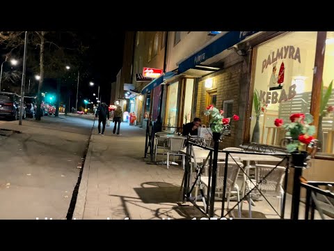Stockholm Walks: Årsta. Suburb walk on a cold autumn evening.