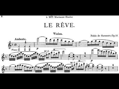 Sarasate - Le Rêve (The Dream)  in F Major, Op. 53 (Sheet Music)