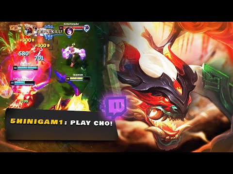 VIEWER ASKS ME TO PLAY CHO'GATH AND I GOT 20 KILLS!