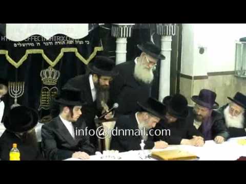 Engagement of oldest einikel of the Slonimer Rebbe - Teves 5771