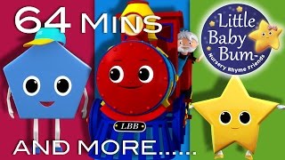 Shapes Train Song | Plus Lots More Nursery Rhymes! | 64 Minutes Compilation from LittleBabyBum!