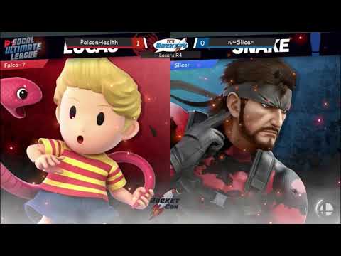 RocketCon 2019 - PoisonHealth (Lucas) vs v~Slicer (Snake) Losers R4 - Smash Ultimate