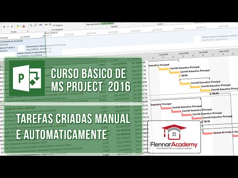 Aula 1-2 de MS Project 2016 - Criando tarefas manualmente e automaticamente - COMPLETO