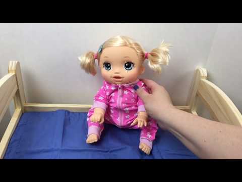 Baby Alive Baby Go Bye Bye Doll Can't Sleep and Sneaks a Christmas Present Feeding Diaper Change Video