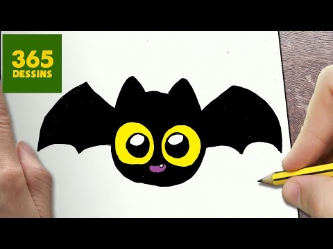 COMMENT DESSINER CHAUVE-SOURIS KAWAII ÉTAPE PAR ÉTAPE – Dessins kawaii facile