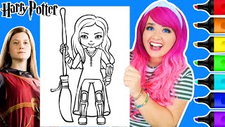Coloring Cute Ginny Weasley Harry Potter Coloring Page | Ohuhu Art Markers
