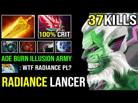 RADIANCE LANCER IS BACK!! AoE Burning illusion Soldier Crazy Juke Vs Late Game Carry Naga Siren DotA
