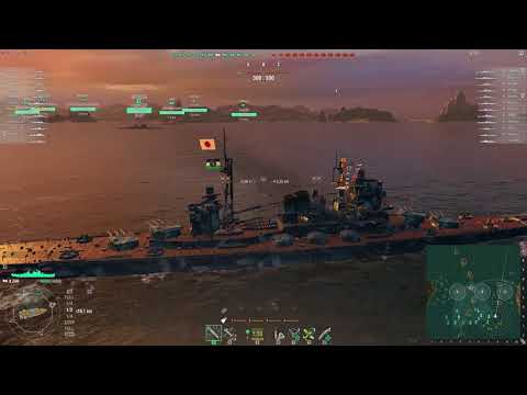 World of Warships - [Tier X] HIJMS Zao on Mountain Range [2017.09.18], Build 0.6.10.1