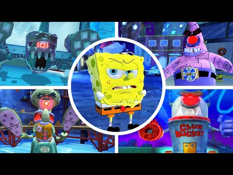 SpongeBob Truth Or Square - All Bosses & Ending