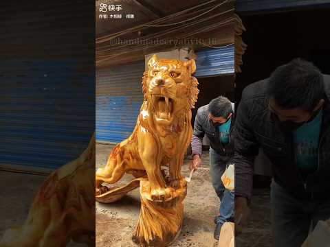 lion the king of jungle made by hand #trendingshorts #shorts #art