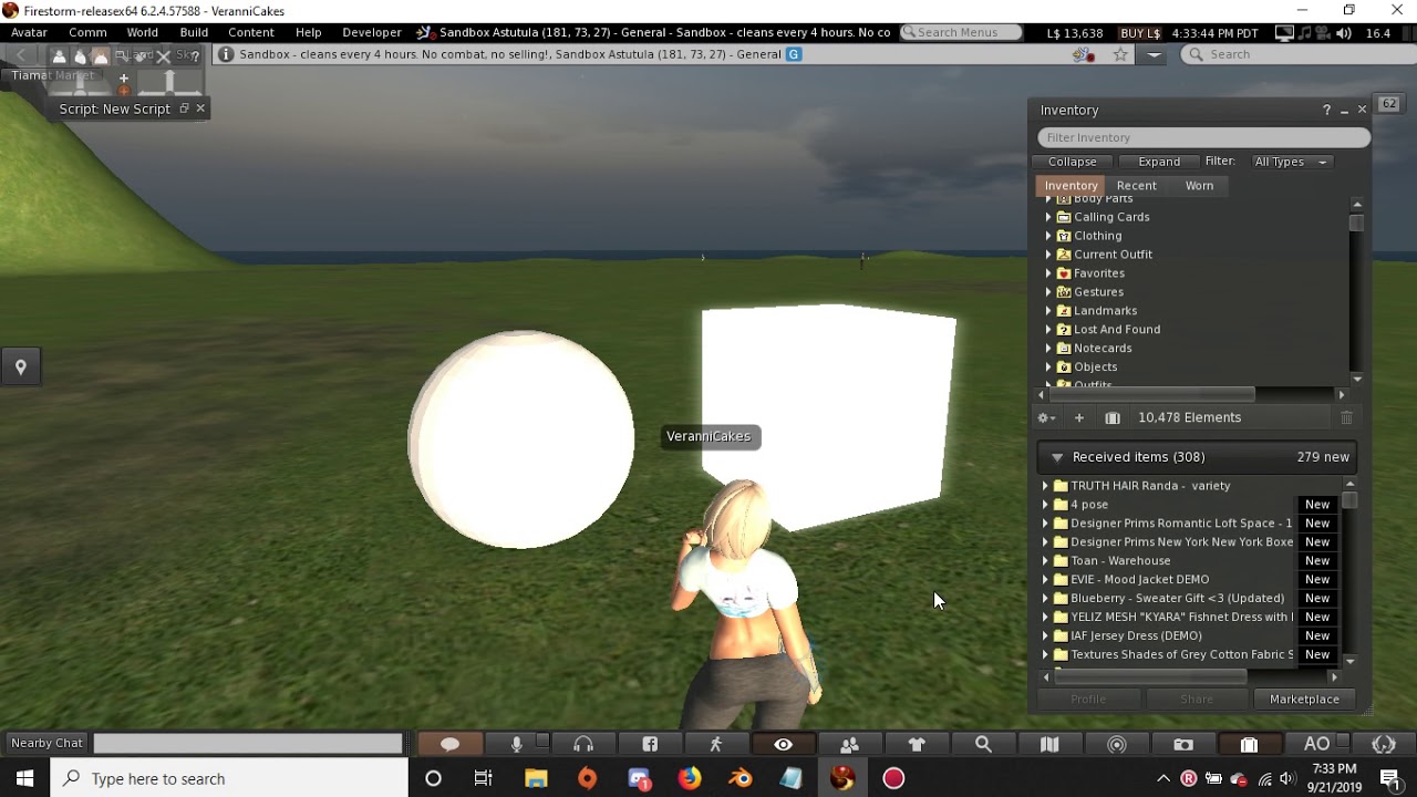 Second Life Blinking objects script